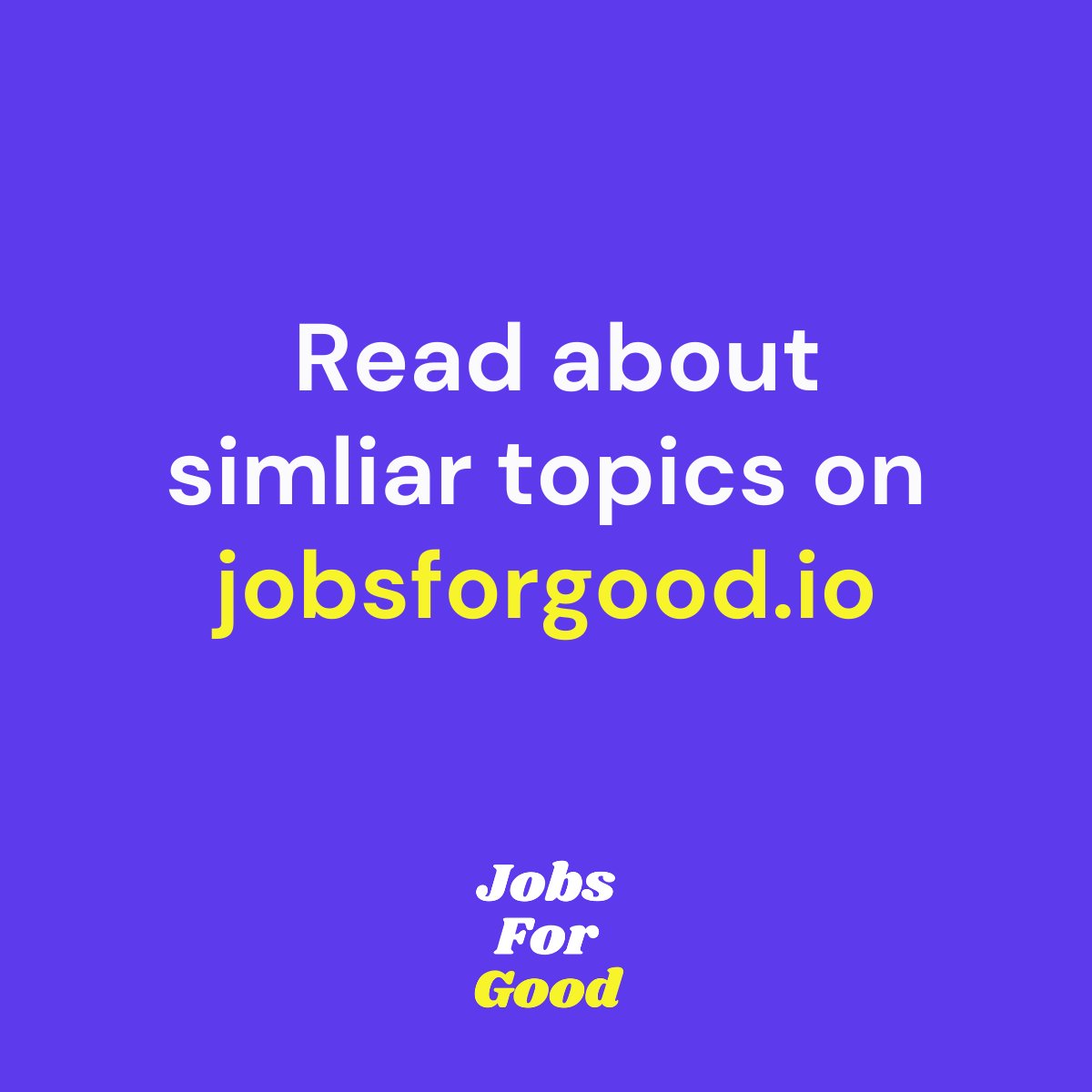 Jobs For Good tweet media