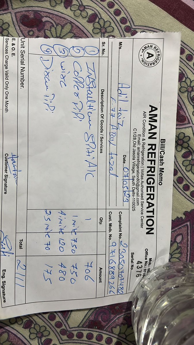 AdilFaiz4's tweet photo. Dear @myvoltas  @CenterVoltas ,
I m extremely disappointed with the service I have received regarding my AC complaint. Despite multiple visits from your technician, my issue remains unresolved, causing me great inconvenience during this scorching hot weather. PFA for ur refrnc. https://t.co/oqbamOtTvS