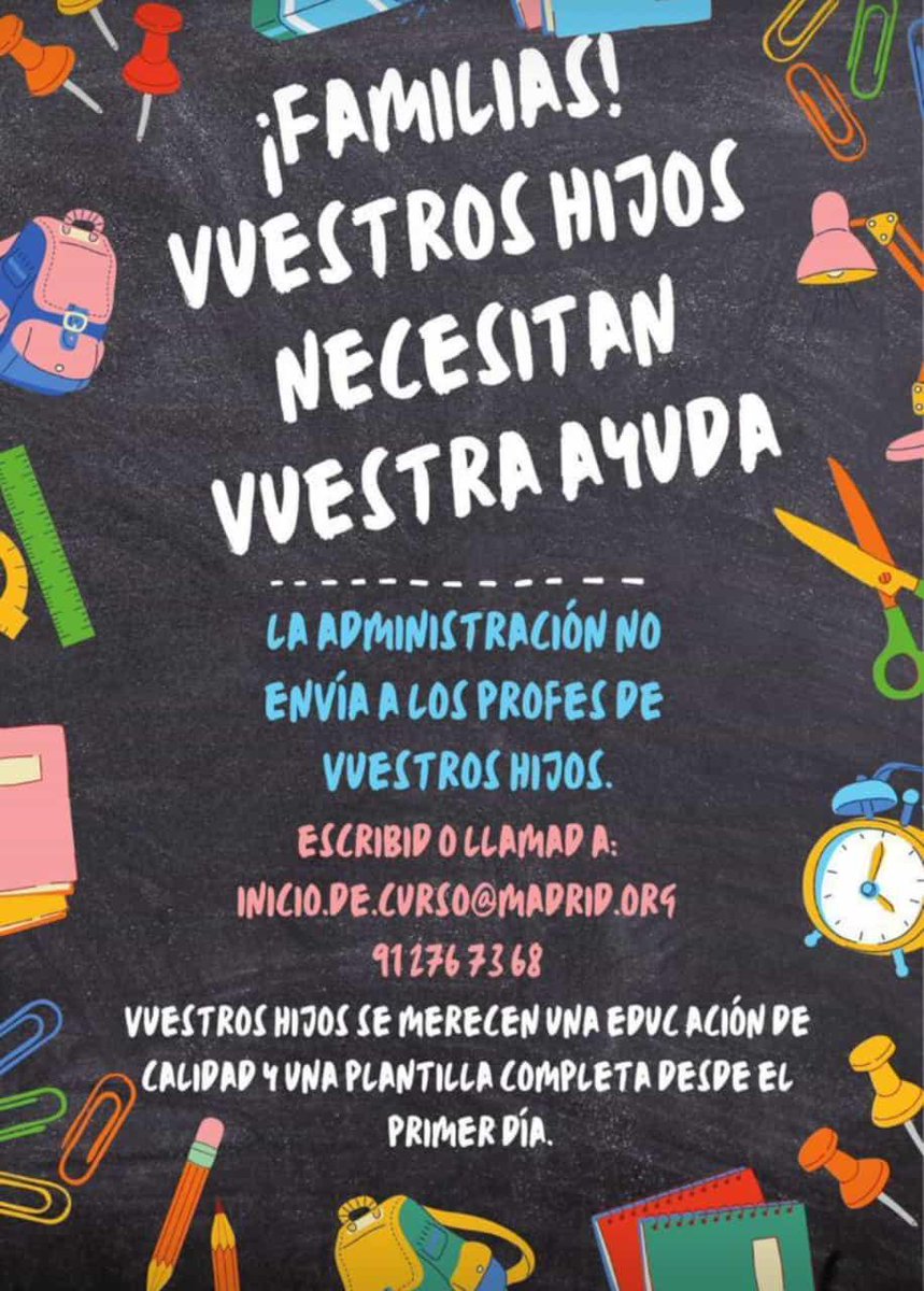 jisanche's tweet photo. En Madrid se esquilma la educación pública, y se dirigen las masas a la privada con malas artes  @Yolanda_Diaz_ @Pilar_Alegria una pena, consecuencia de lo votado #AyusoAbuso https://t.co/NtQvvekaQp