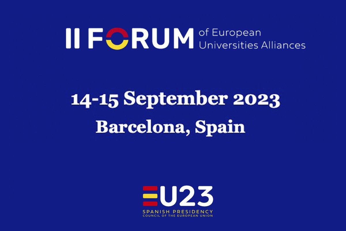 🗣The #ArqusCoordinator, Dorothy Kelly, and the #ArqusExecutiveDirector, @fernandomgalan, are participating in the II Forum of #EuropeanUniversitiesAlliances organised by @eu2023es in Barcelona 🇪🇺Follow the sessions LIVE and get more info here👉arqus-alliance.eu/news/ii-forum-…
#EU2023ES