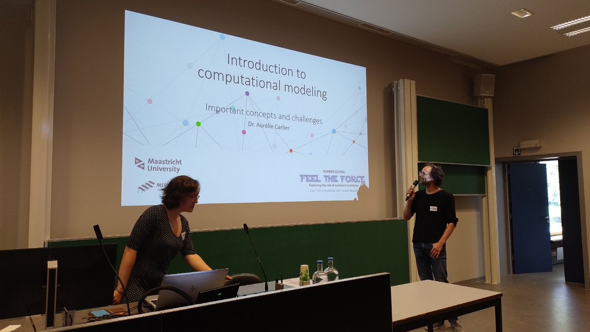 MAtrix_KULeuven's tweet image. Let's start our 3rd #feeltheforce Summer School day!!
Our first didactic talk is given by Prof. Aurélie Carlier @ACarlier_PhD . She's introducing us to the world of #computationalModeling 💻
Session Chaired by Prof. Van Oosterwyck!