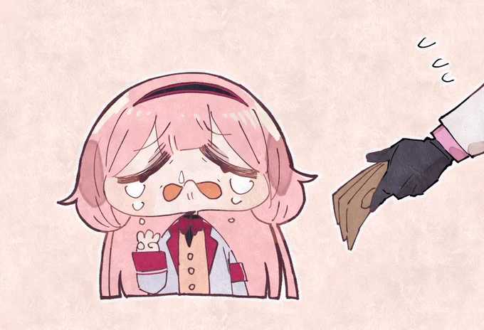 さんまんえんちょうだいね… #ヴィラン面接 #描いたンゴ