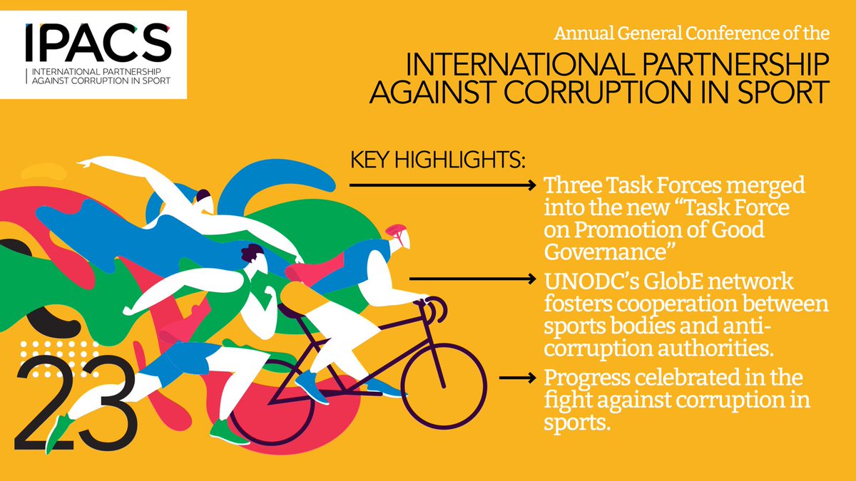 UNODC_FinCrime's tweet photo. 🌎 Over 100 representatives from governments, sports & intergovernmental organizations and experts gathered at the #IPACS Annual General Conference in Vienna to #SaveSport from corruption and promote integrity.
Learn more about the Conference's outcomes: https://t.co/sQyNmQk0QL https://t.co/1EFp5znt0O