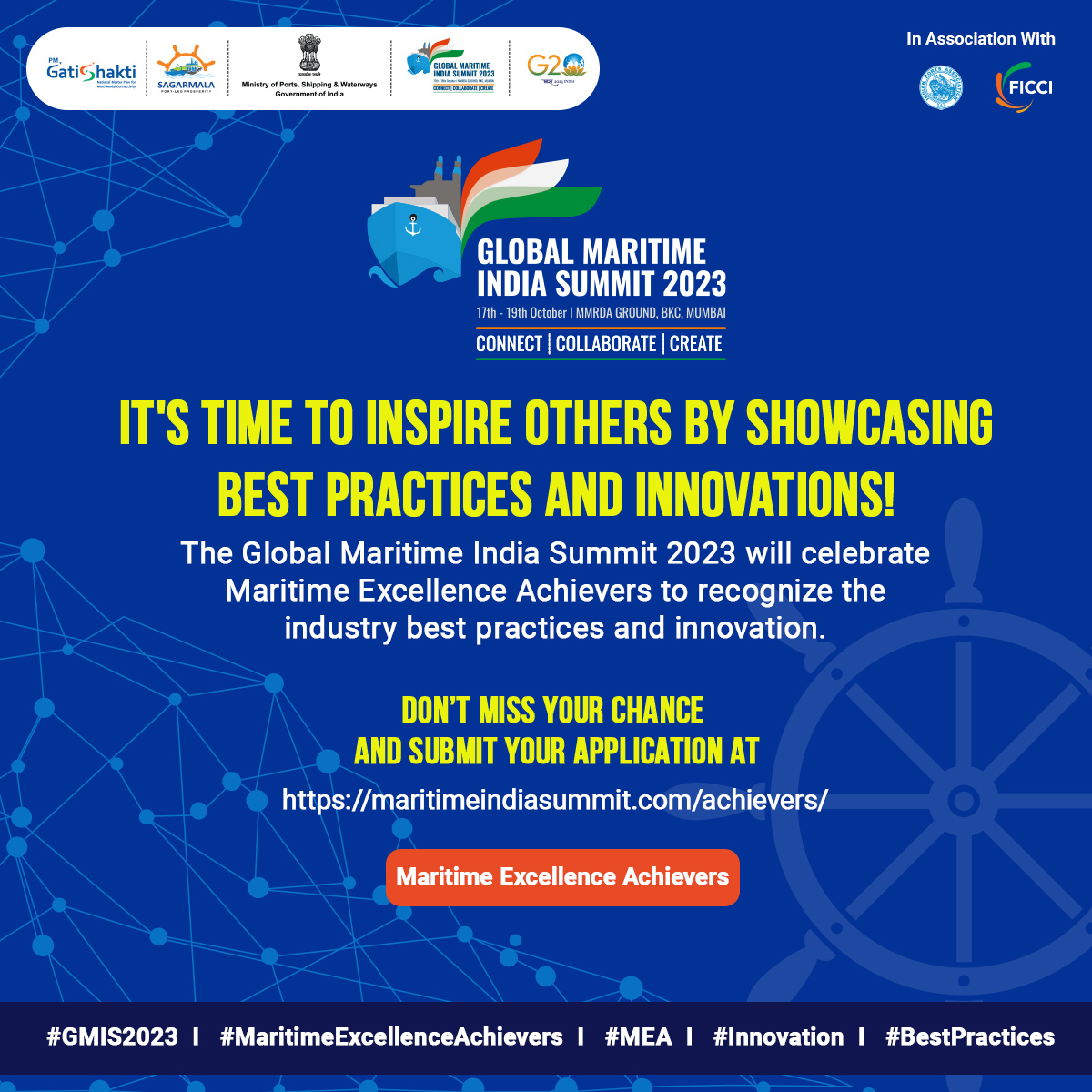 Ready to make waves in the #maritime industry?🌊
The #GlobalMaritimeIndiaSummit2023 will honour the industry champions at #MaritimeExcellenceAchievers!
If you've got game-changing innovations, submit your application before 15th Sep at maritimeindiasummit.com/achievers/
#GMIS2023 #MEA2023