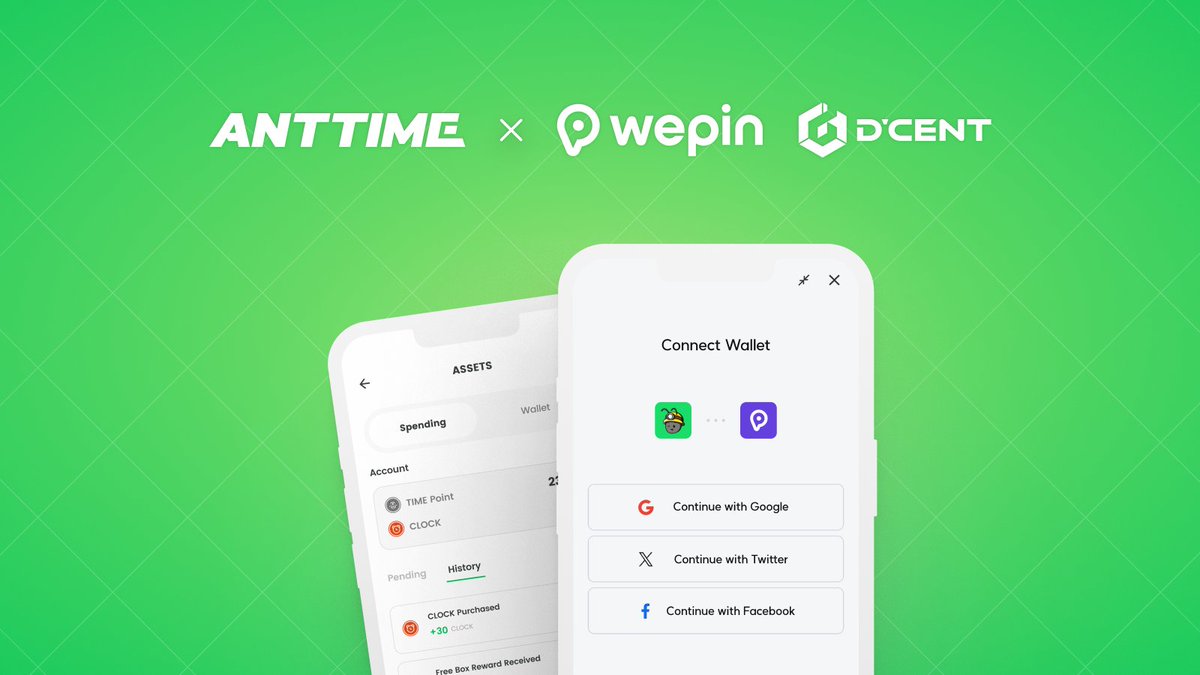 🔥 #ANTTIME is working on an on-chain wallet integration with our strategic partner <a href="/DCENTWALLETS/">D'CENT Wallet</a>!!

👉 D'CENT's #WEPIN wallet is a user-friendly #WEB3 wallet with secure social login functionality.
🔗 wepin.io

🎉 Once the WEPIN wallet integration is complete,