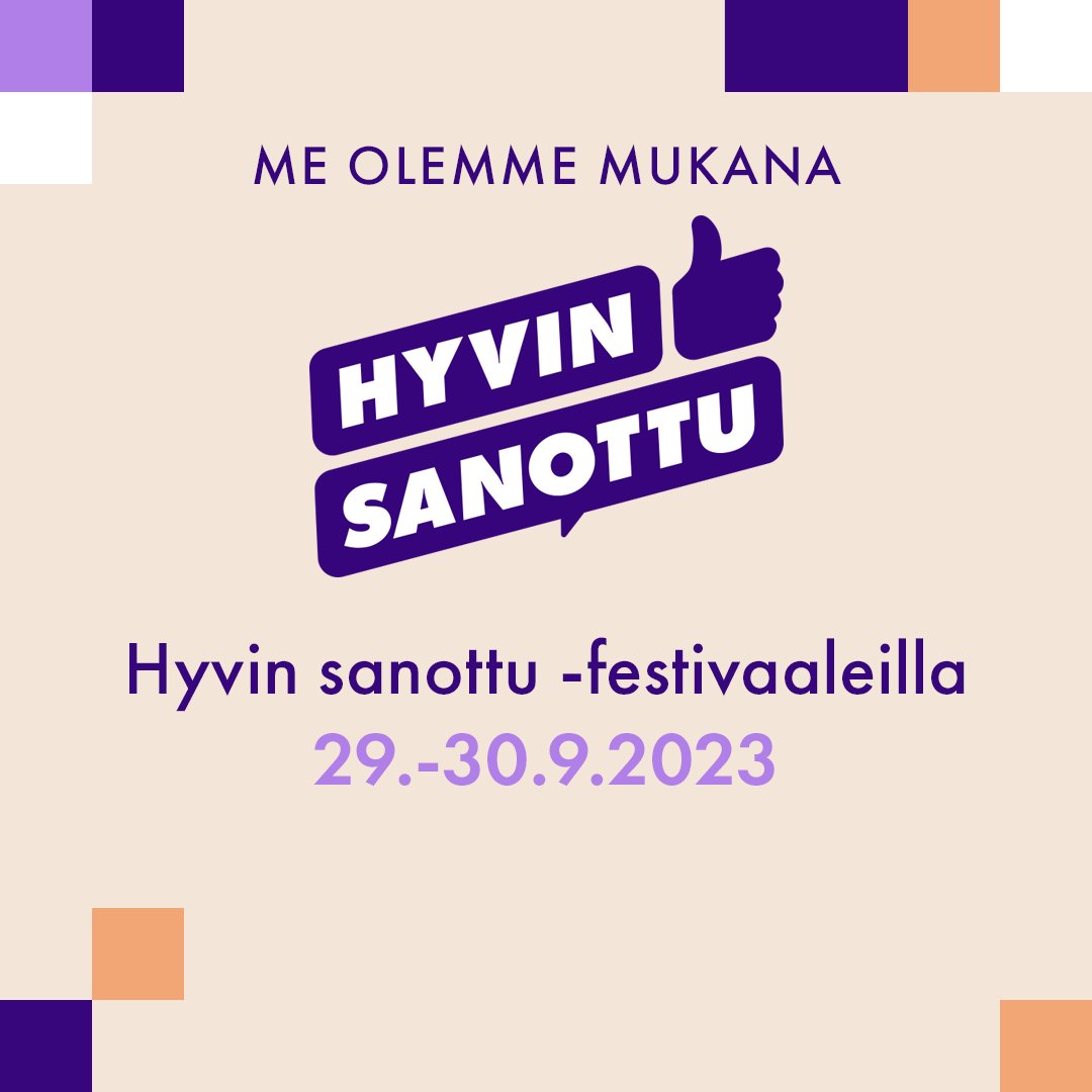 Opintokeskukset ry on mukana Hyvin Sanottu - keskustelufestivaalilla pe 29.9. pohtimassa yhteisöllisyyden merkityksiä ja muutoksia. Tule mukaan keskustelemaan kanssamme #hyvinsanottu #opintokeskukset #yhteisöllisyys #erätauko Lue lisää: opintokeskukset.fi/uutiset/hyvin-…