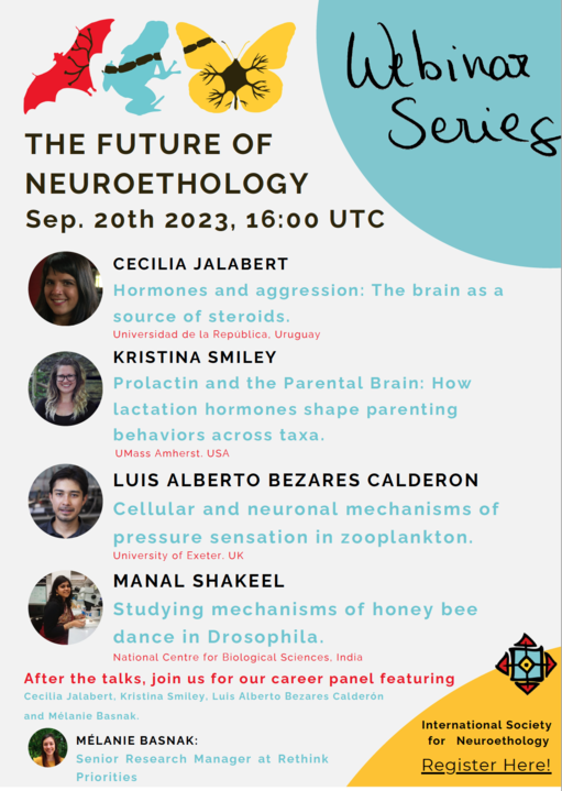 🗓️Reminder: The first Future of Neuroethology webinar starts next week (Sep. 20th). We are looking forward to four fantastic speakers and a career panel 🧑‍💼 You can still register for this and future seminars: docs.google.com/forms/d/e/1FAI… #neuroethology #ECR