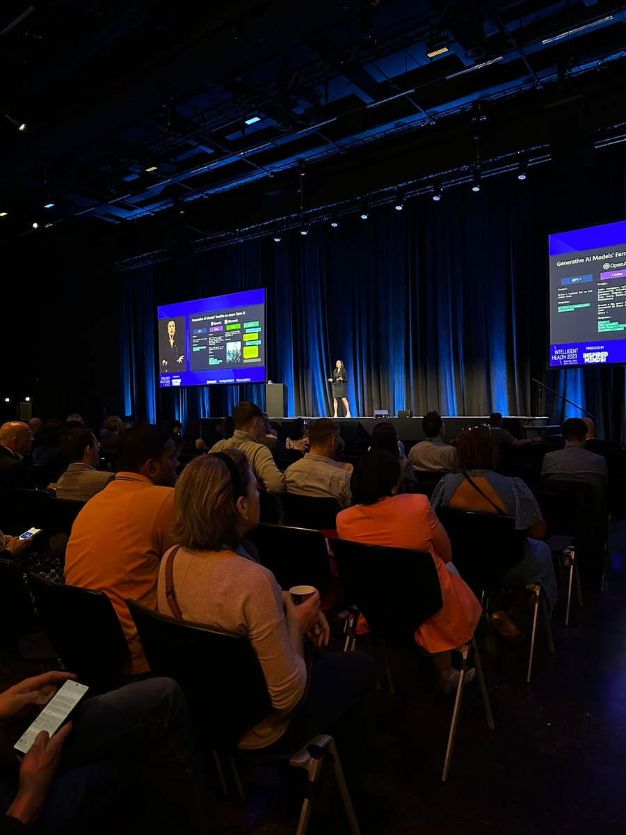 IntHealthAI's tweet image. “AI will empower every process” Elena Bonfiglioli, Global Business Leader for Healthcare, Pharma and Life Sciences, @Microsoft  

#AIFestival #intelligenthealthai #saveliveswithai