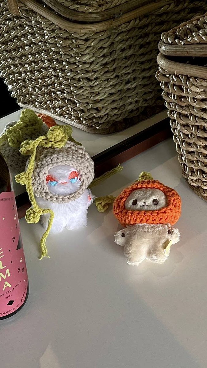 something new i gave my jeno and jaemin dolls because it's pumpkin spice season 🍁🎃