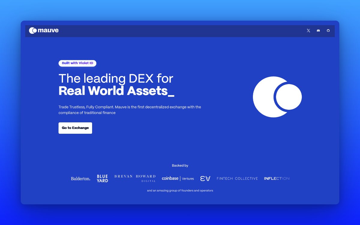 1/8 Today, we are incredibly excited to launch Mauve, the first...

1. RWA-focused
2. fully AML compliant
3. VASP registered
...non-custodial exchange 🚀

That's quite a lot, so let's unpack 🧵👇
mauve.org