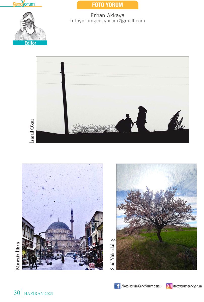 fotoyorum_gy's tweet photo. Merhaba arkadaşlar,  Genç Yorum dergisi Haziran ayı Fotoyorum sayfası.  Yayınlanmasını istediğiniz fotoğrafları ve görüşlerinizi  fotoyorumgencyorum@gmail.com adresinden iletebilirsiniz.   #fotoyorumgencyorum #fotoğrafçı #photography #görsel #dergi #gençlik #genç #youth #magazine https://t.co/HhtwXJCCk9