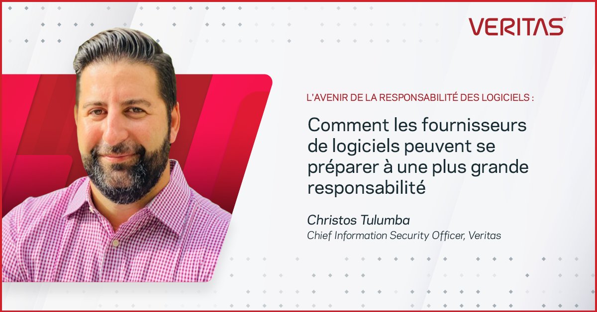 Dans son dernier blog, Christos Tulumba, CISO de Veritas, présente les mesures proactives que les fournisseurs peuvent prendre pour renforcer la sécurité de leurs produits. En savoir plus :  vrt.as/3XpiD2N