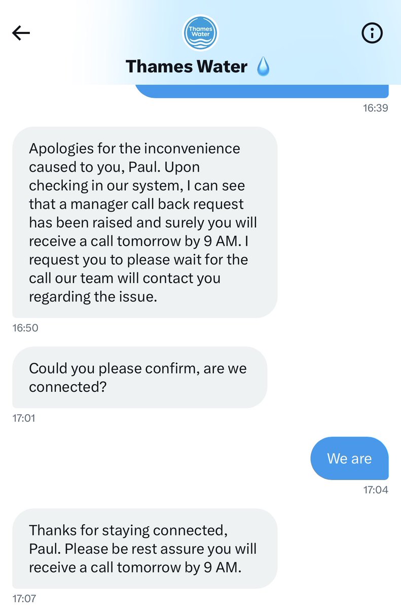 Hey <a href="/thameswater/">Thames Water 💧</a> gives who didn’t call again?! Yeah, it was you again. 800l of water a day leaking outside my house and no one can tell me what’s happening.