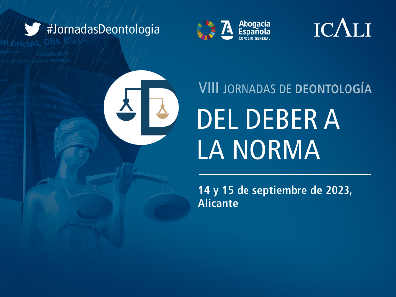 Hoy y mañana + de 150 profesionales de 70 Consejos y Colegios de la Abogacía se dan cita en las #JornadasDeontología para examinar los retos deontológicos que enfrenta la profesión como el secreto profesional o la confidencialidad de las comunicaciones.
abogacia.es/actualidad/not…