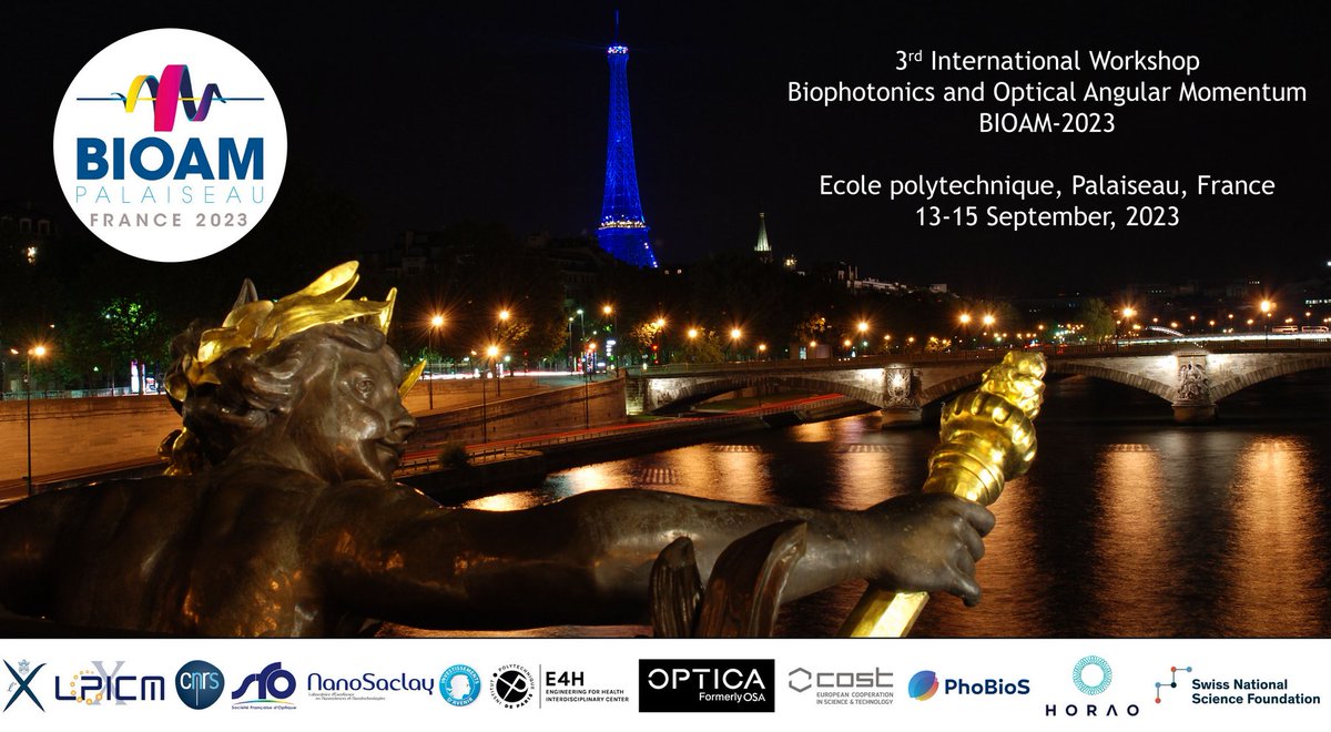 📢The International Workshop in Biophotonics and Optical Momentum, already its 3rd edition this year, organised @Polytechnique @LPICM @INSIS_CNRS. Check out for more information bioam-2023.sciencesconf.org