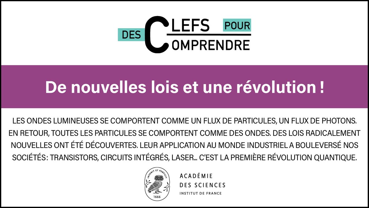 Nouvelle révolution, Nouvelles applications ? 
Transistors, circuits intégrés, lasers… Toutes ces grandes innovations sont issues de la révolution quantique.⬇️