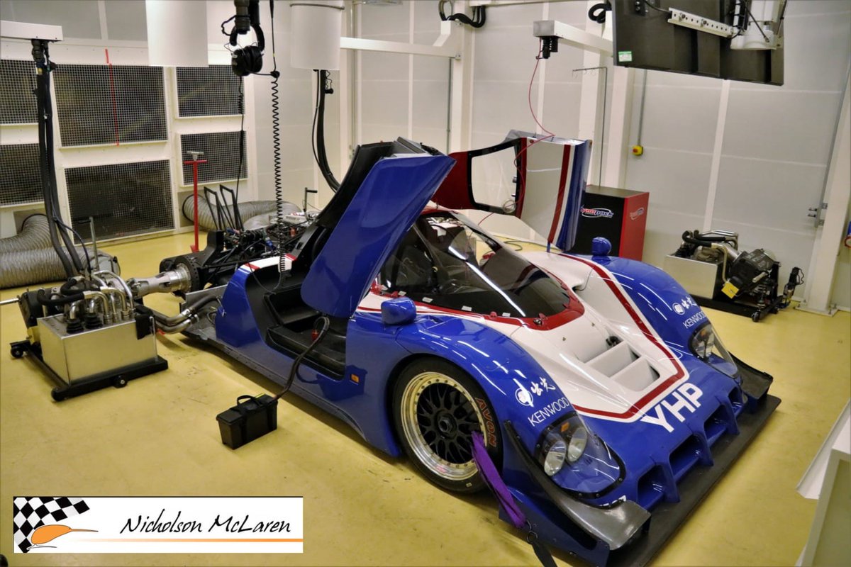 We had an immaculate 1990 #NissanR90C #GroupC #LeMans sportscar on our hub dyno recently for engine set-up for our client Moto Historics -  nicholsonmclaren.com  #LeMansClassic #Nismo #MotoHistorics