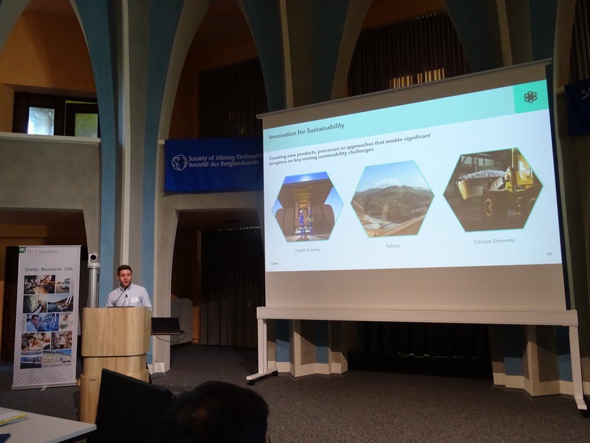 MiningProfesors's tweet photo. KEYNOTE: Current ICMM priorities;  M. Addy, ICMM International Council on Mining and Metals https://t.co/fzblkJNCTz