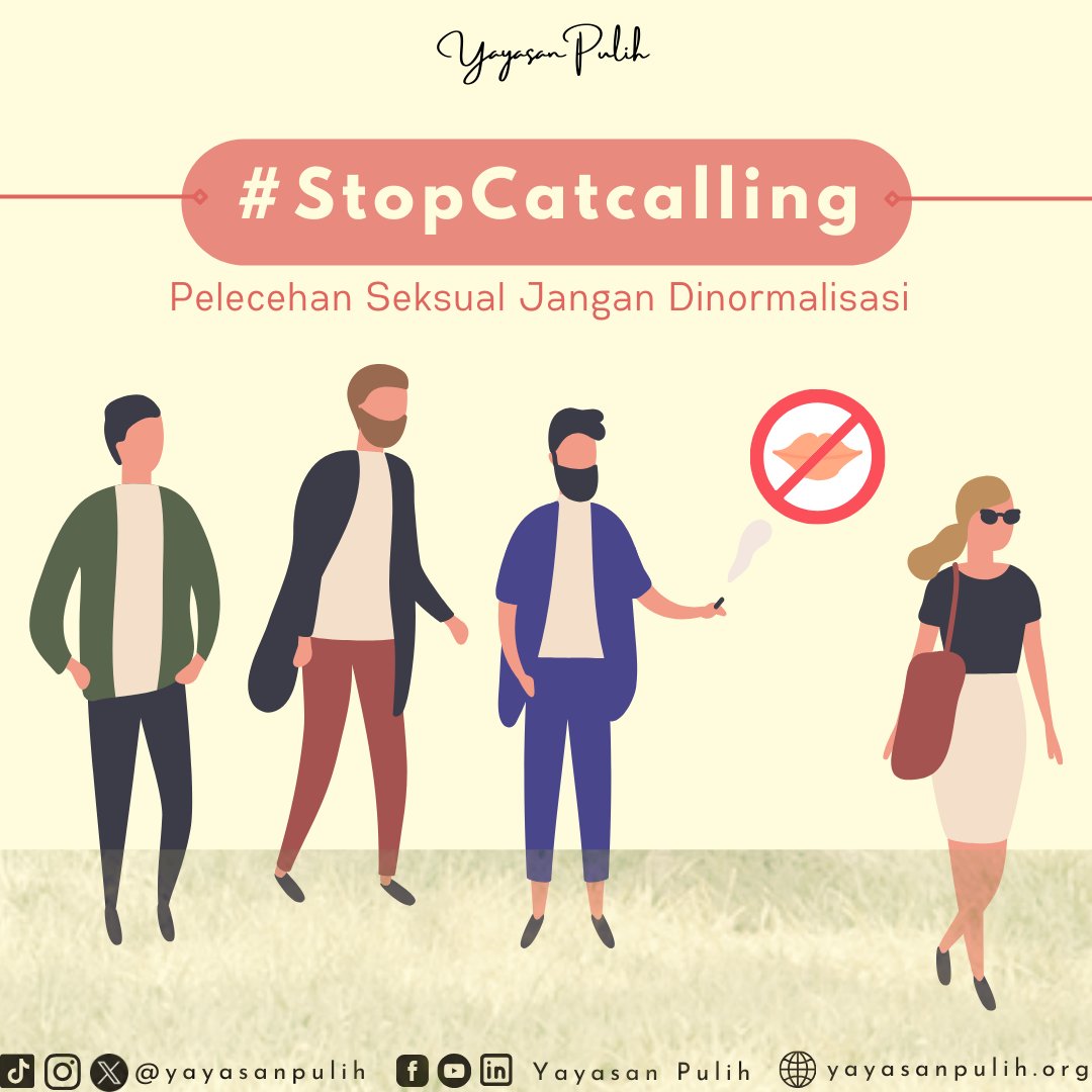 YayasanPulih's tweet photo. Jangan normalisasi catcalling.
#yayasanpulih #mentalhealth #psikologi #catcalling #catcallingisnotacompliment #StopKBG #StopCatcalling https://t.co/mfgmF2fSCP