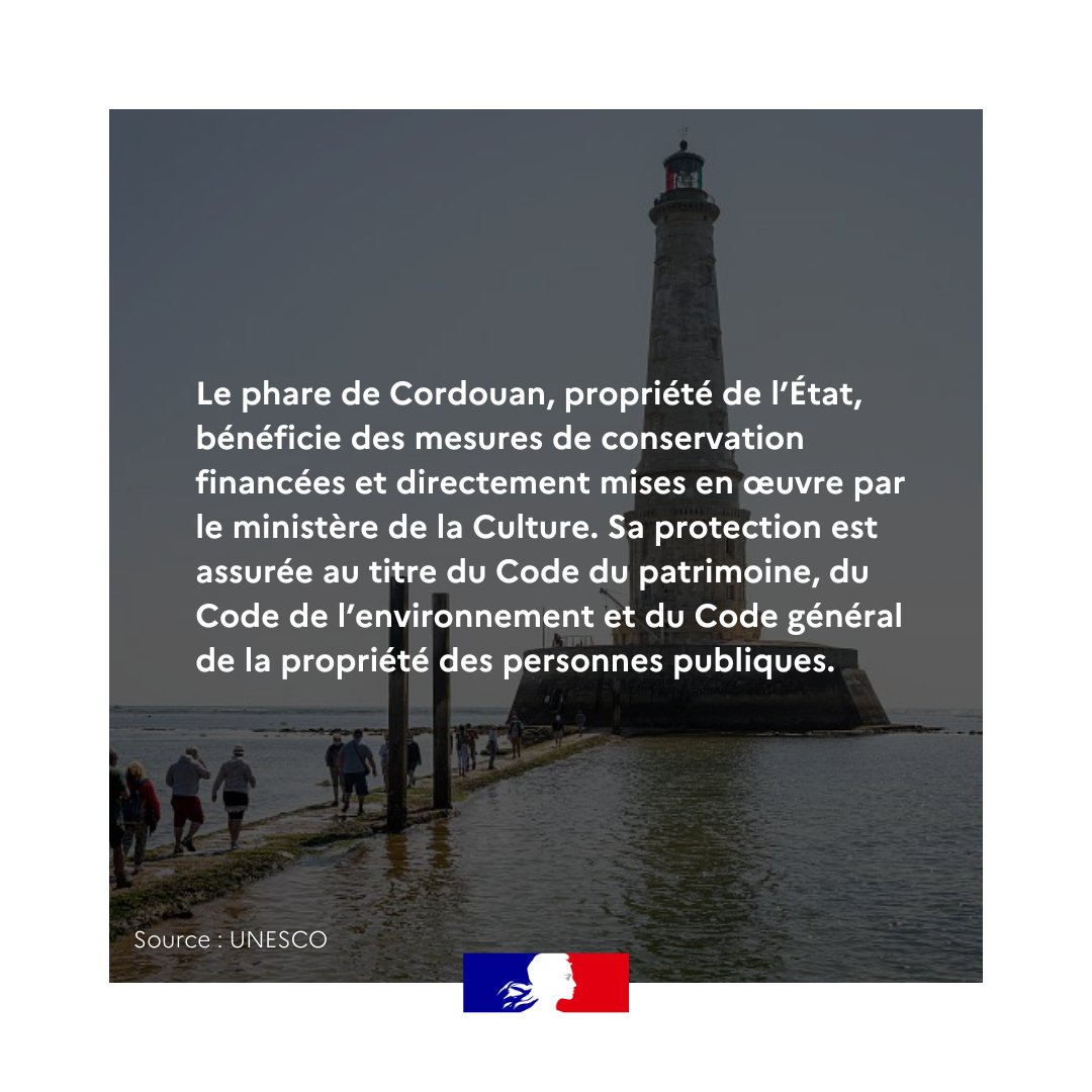 MerGouv's tweet image. (2/2) #JEP2023 | A cette occasion, découvrez l'histoire du phare et le phare de #Cordouan (Gironde) qui a rejoint la liste du patrimoine mondial de l' @UNESCO. 
+ d'infos : mer.gouv.fr/le-phare-de-co… 
#PhareCordouan #PatrimoineUnesco #Patrimoinemaritime