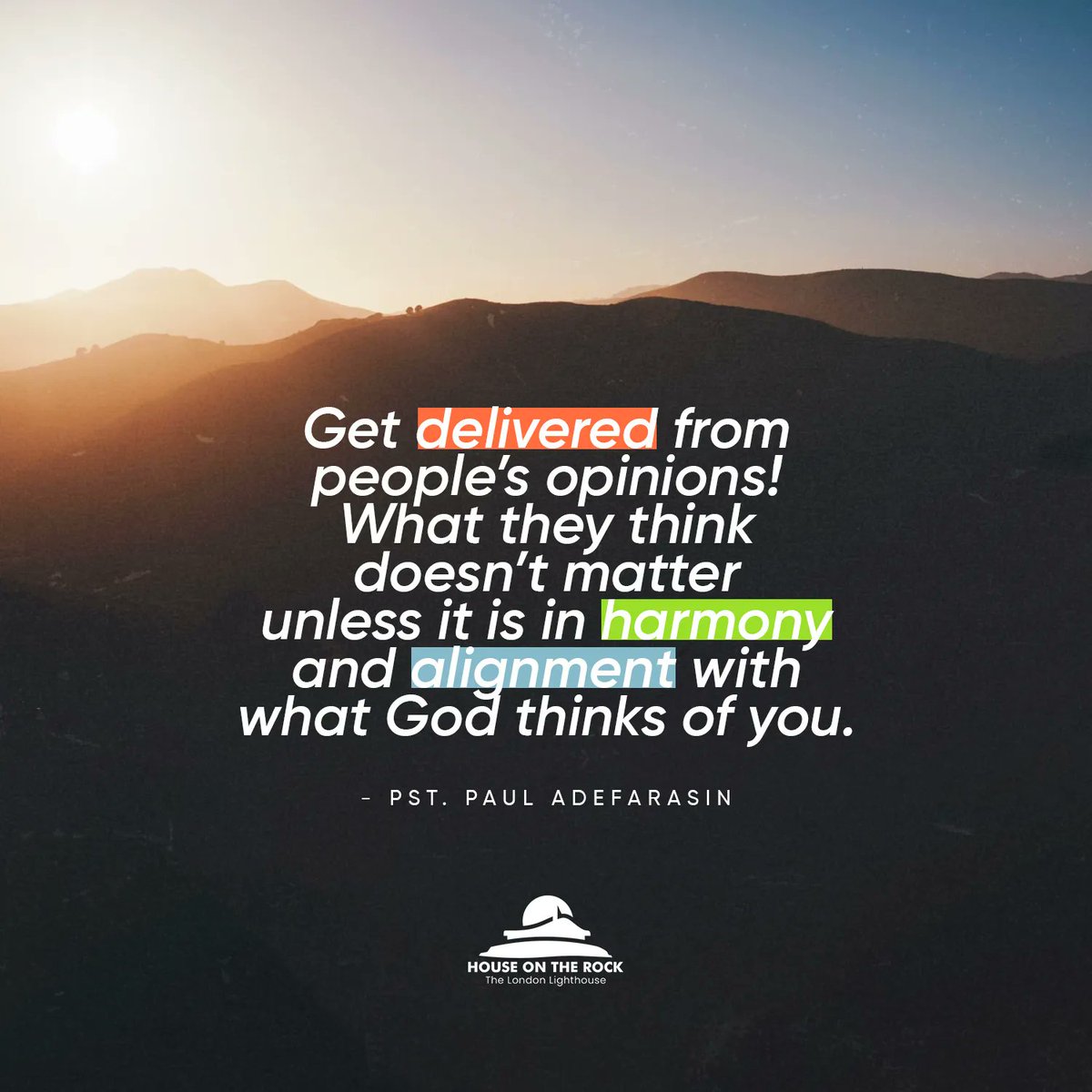 hotrlondon's tweet image. What people think doesn’t matter unless it’s in harmony and alignment with what God thinks of you.

#antifragile
#indomitable
#HOTRService
#SundayService
#HOTRLondon