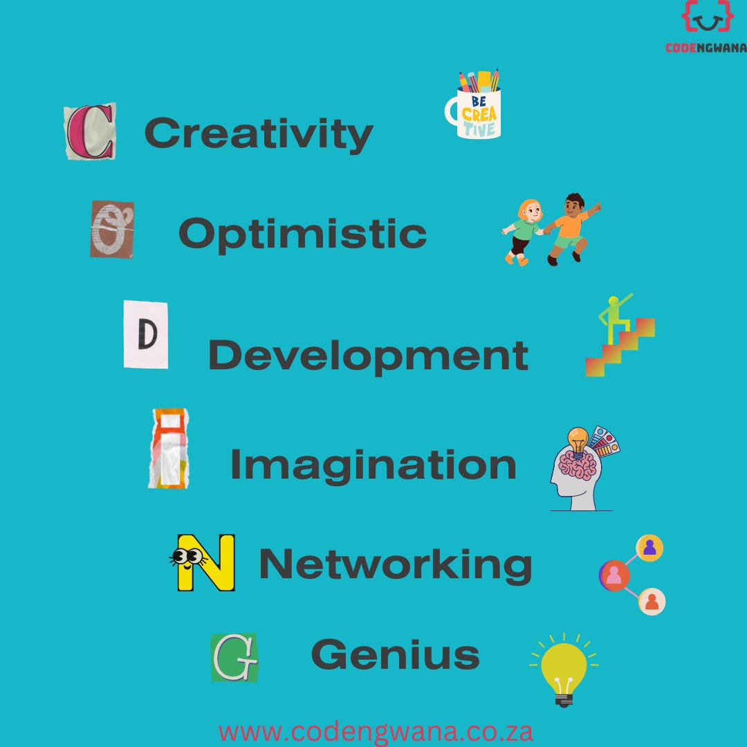 CodeNgwana_1's tweet image. After each child completes our lessons, they will be :
1. Creative
2. Optimistic
3. They will be well Developed
4. They will be able to use their Imagination in process of designing
5. Great at Networking
6.Geniuses
#codengwana #codinglesson #codingforkids Khanyi Mbau