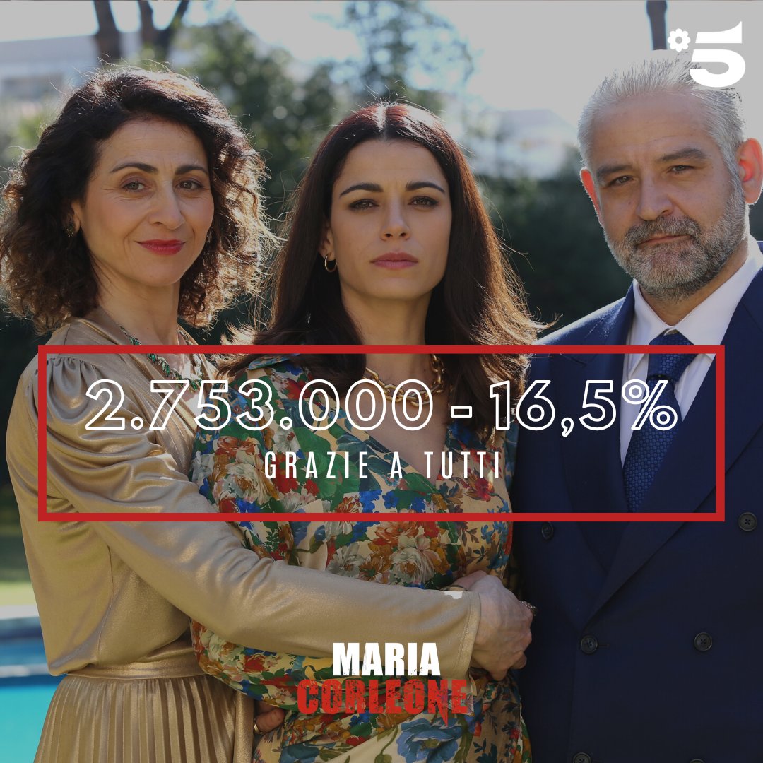 Una grande serata passata insieme.
Grazie a tutti. #MariaCorleone
#Taodue #Clemart <a href="/MedInfinityIT/">Mediaset Infinity</a> <a href="/fictionmediaset/">Fiction Mediaset</a>