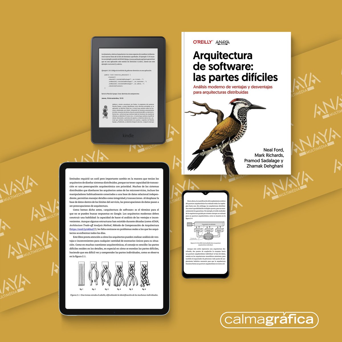 calmagrafica's tweet image. Arquitectura de software, las partes difíciles. Si en la cubierta aparecen O’Reilly y Anaya… ya sabes que dentro hay rigor y calidad. Publicado por Anaya Multimedia con versión en ePub de Calmagráfica.

#arquitecturadesoftware #oreilly #anayamultimedia #Books  #Calmagráfica