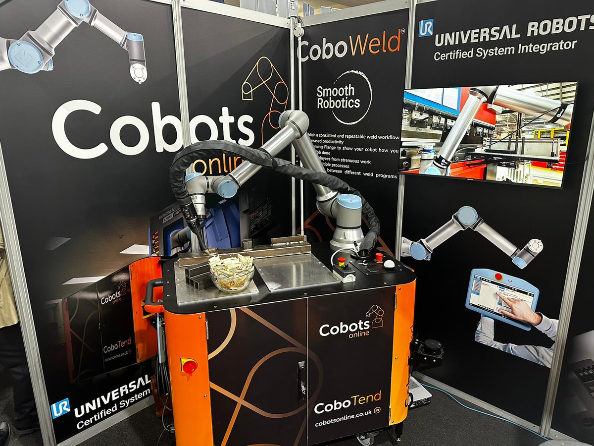 CobotsOnline's tweet image. The @CobotsOnline team are all set up ready for a fantastic day at @emconshow!

Make sure to stop by for a live demo of our #MachineTending cobot, CoboTend. 

We will also have our #welding cobots, CoboWeld, showcasing Smooth Tool by @SmoothRobotics

#Cobots #Manufacturing