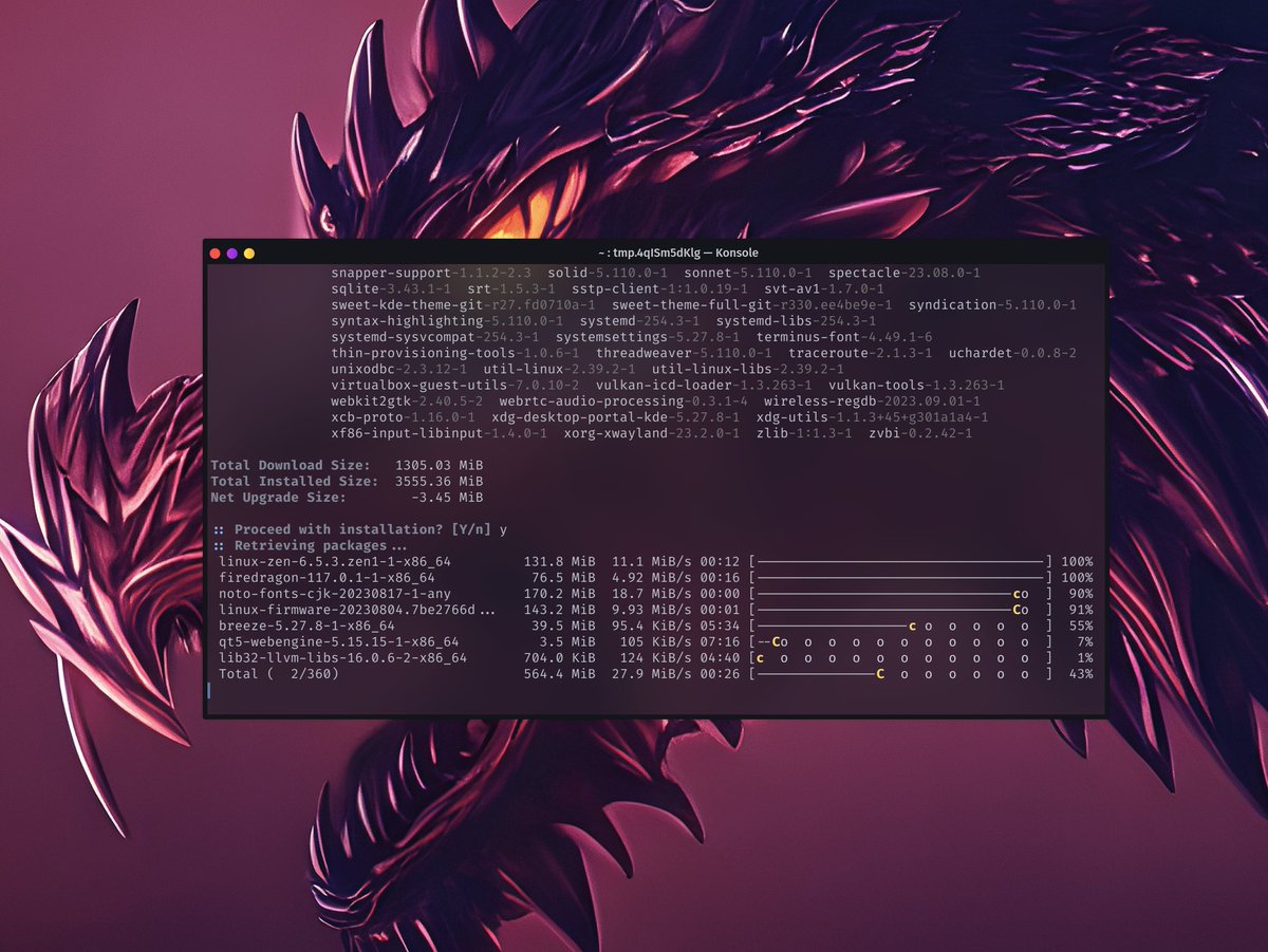 LaRevueGeek's tweet image. Petit maj. de mon #garudalinux ! 😊