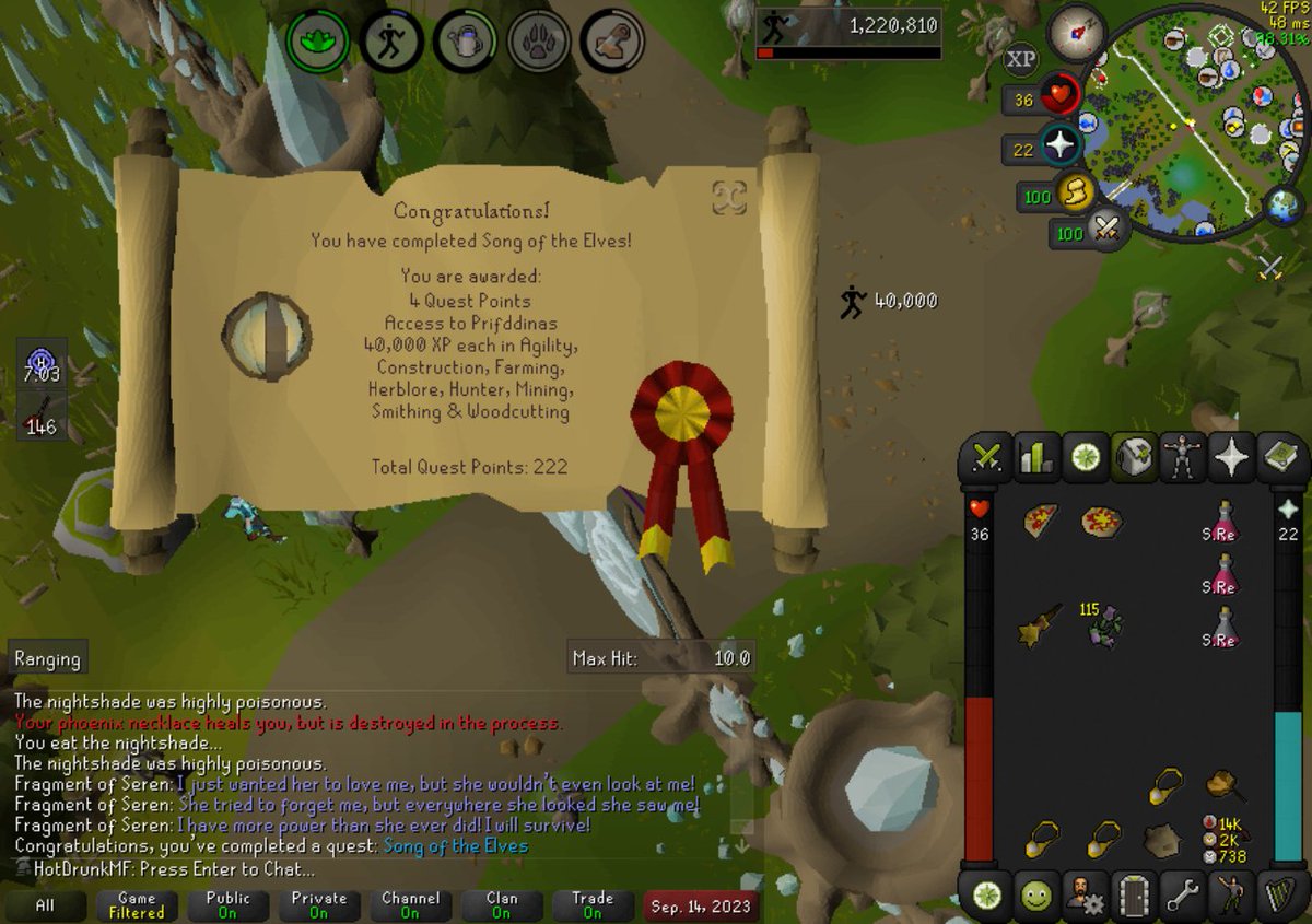 DrunkMFPlays's tweet photo. Well... its off to the red prision for the moosedog on this account... #OSRS #2Def #Ironman #MooseDogWhenThough #GonnaBeHereForABit https://t.co/BtsMivQR5x
