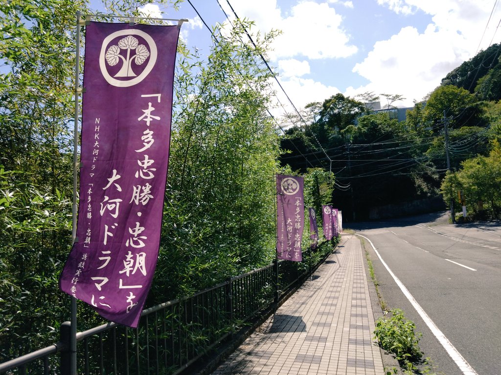 屋根に雑草?生えてたよ…😅すごい生命力。鎧は山中鹿之介、幸村、直政。(レプリカ?) 
