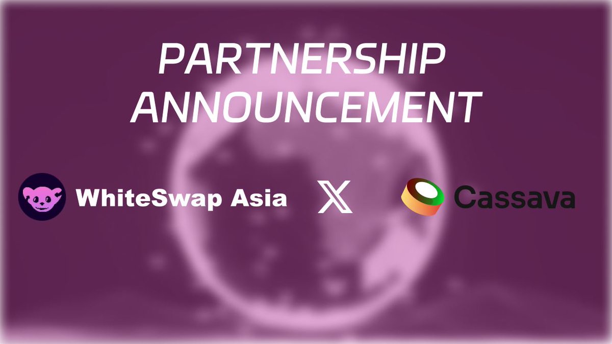 WhiteSwap_Asia's tweet photo. 🔥 Thrilled to announce our new partnership with @CassavaNetwork !!!!

To celebrate this collab, @CassavaNetwork will #giveaway 150 free mint #NFT 🎁

Proof on: https://t.co/arOtwwJGzo https://t.co/beBEor7vMy