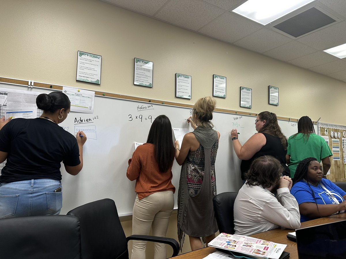 CatalinaES_OCPS's tweet photo. During Third Grade Math PLCs, teachers got a chance to solve the problems for the upcoming test, and discuss which methods they thought their students would use to solve, and which were the most efficient. @MathCoachStron1 https://t.co/9Nc2amo6f9