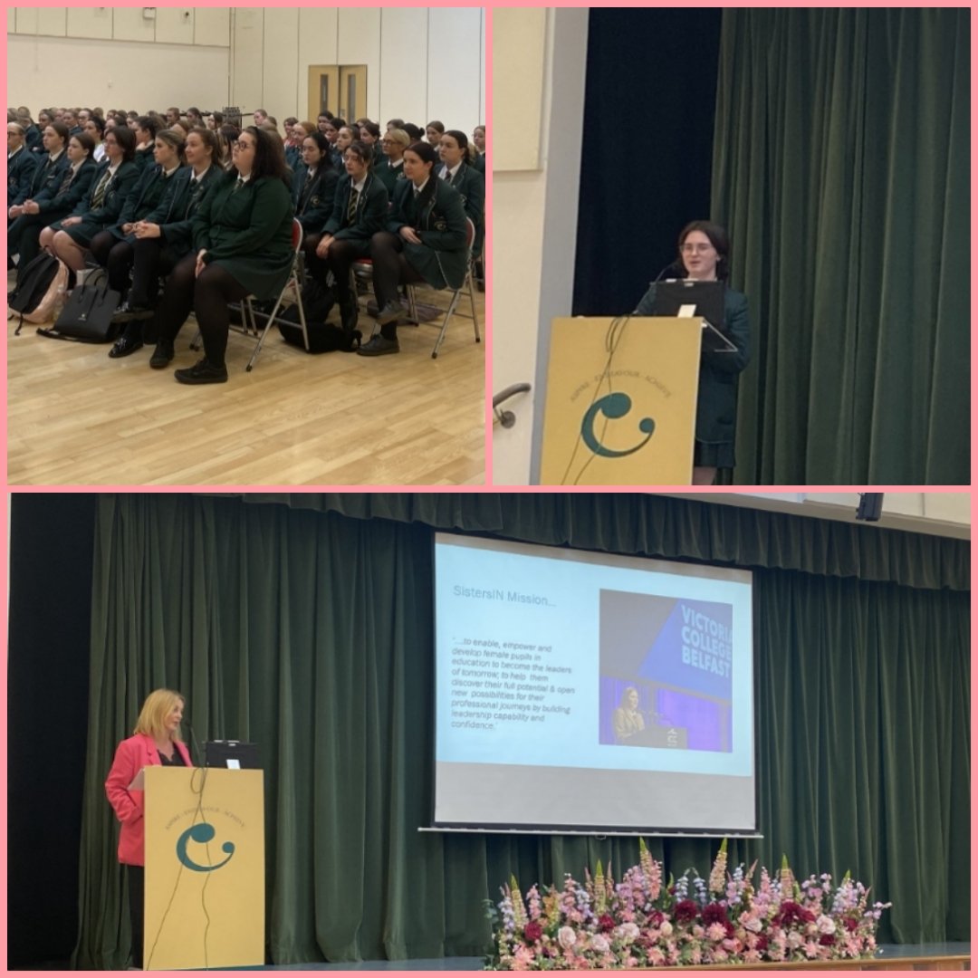 Delighted to see so many wonderful future female leaders attending the launch of @SistersIN_HQ Class of 2024. Looking forward to working with the new SistersIN team @StCeciliasDerry
