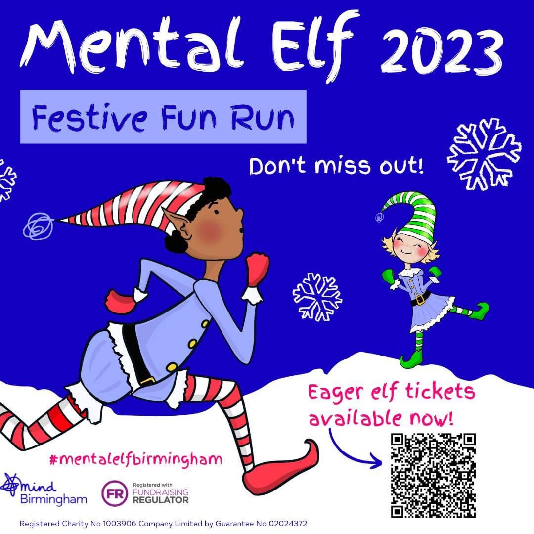 We are sooooooooo excited to be launching our first ever 5km Mental Elf fun run.

Join us on Sunday 3rd December for this fabulous, family friendly, fundraising event. 

Tickets are available now, for as little as £5. 

Book you place today 
👉 birminghammind.org/get-involved/m…