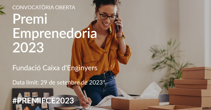 CaixaEnginyers's tweet photo. Anomenada a totes i tots els emprenedors! 📣
 
Ja pots inscriure el teu projecte a la 11a edició del Premi Emprenedoria de la Fundació Caixa d'Enginyers ✍🏼
 
La convocatòria finalitza el 29 de setembre no dubtis a presentar el teu projecte! 👇🏼