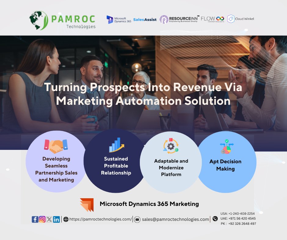 PamrocTech's tweet image. Seamlessly connect with Dynamics 365 Sales to occupy, transform, and nourish new leads! 
w. pamroctechnologies.com

#Pamroc #Technologies #microsoftdynamic365 #marketing #powerfulmarketing #SimplifyOperations #OptimizeProcesses #ImproveEfficiency #SmartTechnology