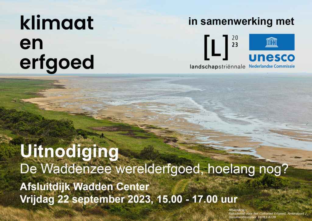 vrijdagmiddag 22 september gaat Platform Klimaat &amp; Erfgoed samen met drie experts in gesprek over de klimaatgevaren en de toekomst van de Unesco status. 

Digitaal meemaken, kijk op: eventbrite.nl/e/tickets-onli…

Fysiek bijwonen, meld aan: eventbrite.nl/e/tickets-them…