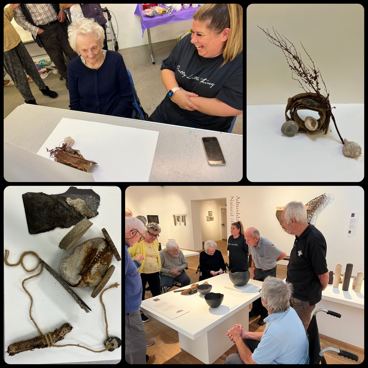 Lovely to welcome our Lost in Art gang back into the gallery @Ruthin_Crafts after the summer break #LivingWellWithDementia #CreativeWellbeing