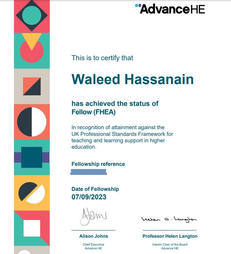 After a year full of sessions and assessments, a reward is payed back! I have been awarded the Fellowship of the Higher Education Academy. Thanks for the SPARK <a href="/UniStrathclyde/">University of Strathclyde</a> for the support and for <a href="/KSavage_Strath/">Dr Katy Savage</a> <a href="/MorrisseyStrath/">Sean Morrissey</a> for their guidance and help all over this.
