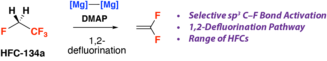 The second, from Danny Sheldon on the defluorination of HFCs, including an extremely rare example of a 1,2-defluorination of 1,1,1,2-tetrafluoroethane aka HFC-134a (the biggest use HFC).
chemrxiv.org/engage/chemrxi…