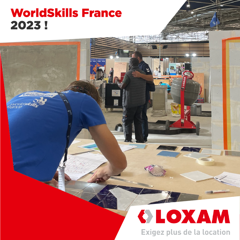GroupeLOXAM's tweet photo. [Lancement des #WSKFR23 ! 🏆] 

En tant que partenaire #Loxam est fier d’être présent à cette 47e édition, la plus grande compétition des métiers à destination des jeunes apprentis français ! 

Bonne chance à tous, et que la compétition commence … 🥁

@WorldSkillsFR https://t.co/FbKXl9twMP