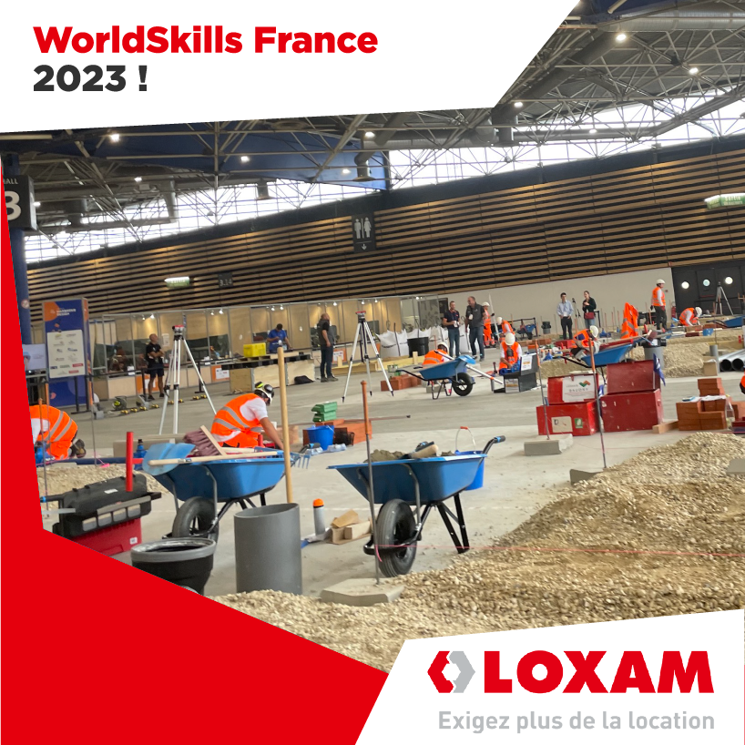 GroupeLOXAM's tweet photo. [Lancement des #WSKFR23 ! 🏆] 

En tant que partenaire #Loxam est fier d’être présent à cette 47e édition, la plus grande compétition des métiers à destination des jeunes apprentis français ! 

Bonne chance à tous, et que la compétition commence … 🥁

@WorldSkillsFR https://t.co/FbKXl9twMP
