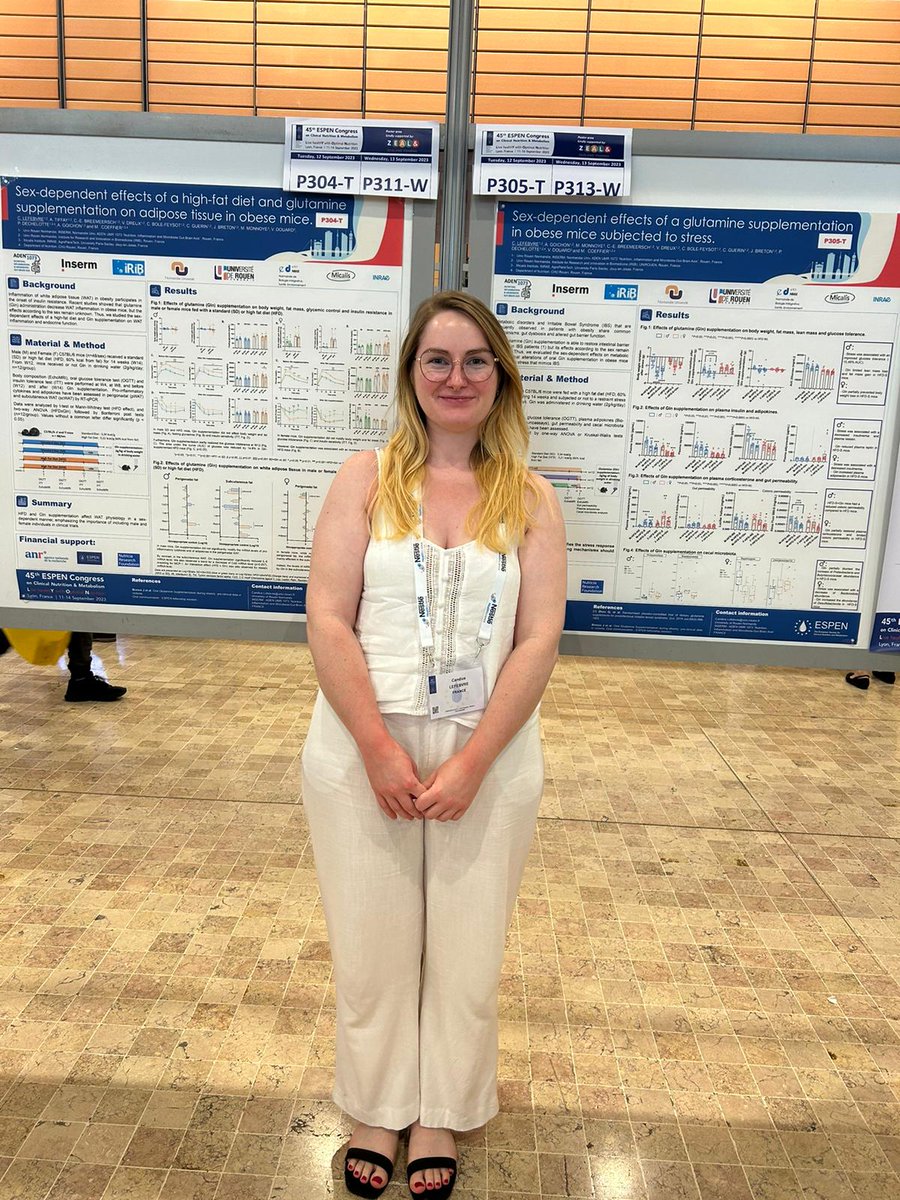 Congrats @CandiceLefebvre PhD student in @U1073lab for your poster presentations during the espen congress. @ESPENorg @univrouen @Inserm