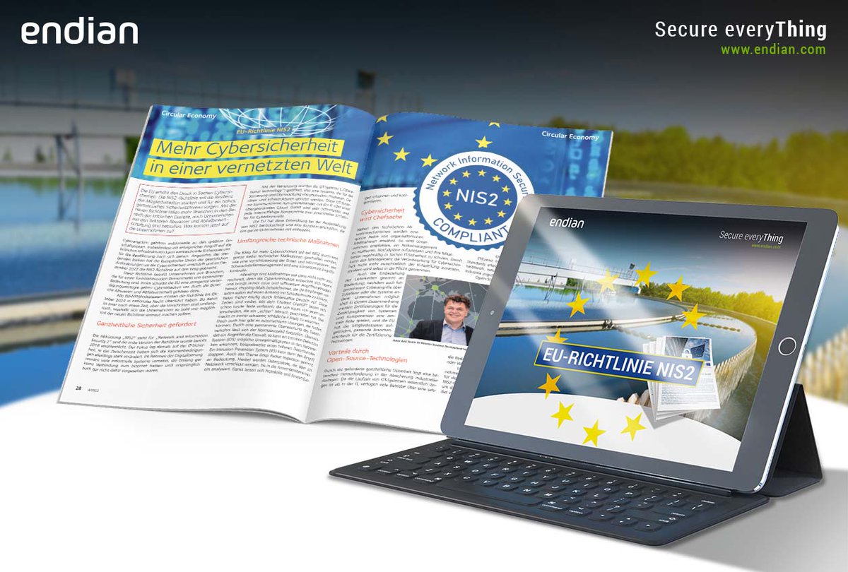 Die NIS2-Richtlinie betrifft deutlich mehr Unternehmen als die ursprüngliche Fassung von 2016. Was das für die Unternehmen bedeutet, steht in der aktuellen Ausgabe des Entsorga Magazins.

umweltwirtschaft.com/epaper/umw/326… 

#endian #cybersecurity  #nis2 #kritis #kritischeinfrastrukturen
