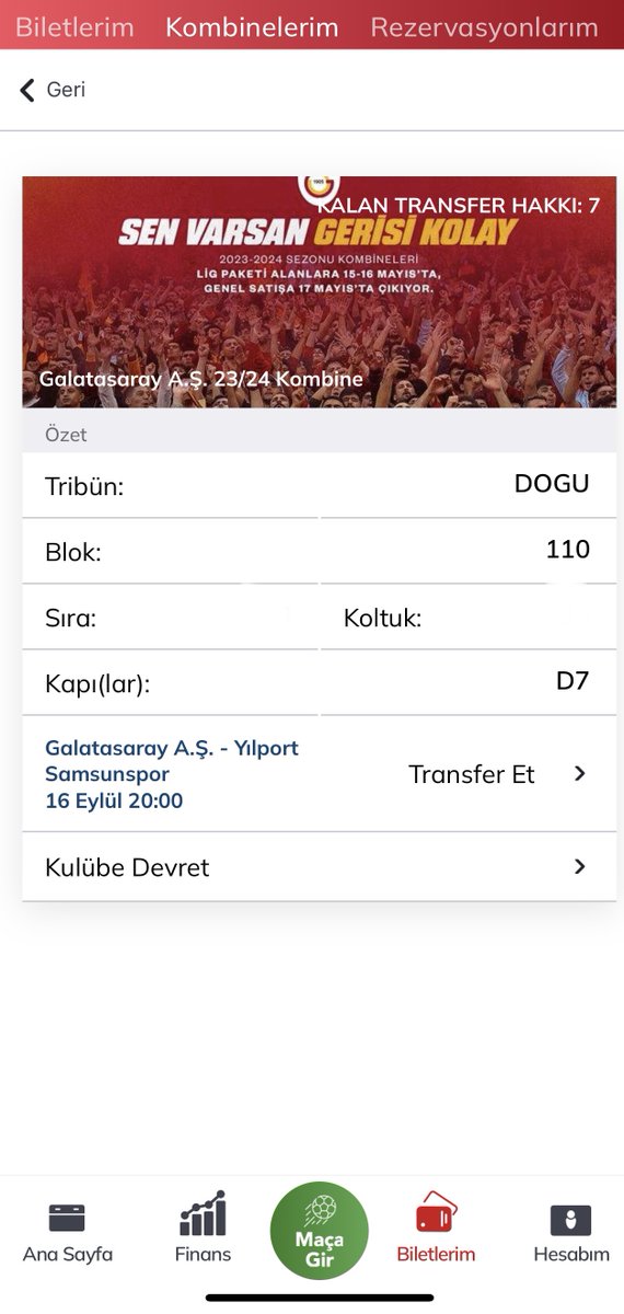 Shh152429's tweet photo. Galatasaray - Samsunspor  maçına  110 blok 1 adet kombinemizi gişe fiyatını  altına devrediyorum. #Galatasaray #galatasaraybilet #galatasaraybiletdevir #galatasaraykombine #bilet #biletdevir #biletdevret #kombinedevir #kombinedevret https://t.co/BetejtJk2S