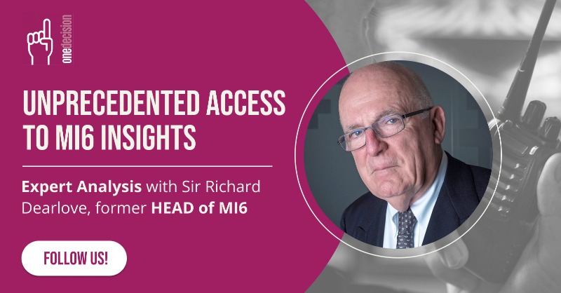 Ever wondered how an MI6 Chief sees the world? Join Sir Richard Dearlove for expert takes on global events. 𝐅𝐨𝐥𝐥𝐨𝐰 &amp; 𝐬𝐭𝐚𝐲 𝐮𝐩𝐝𝐚𝐭𝐞𝐝!