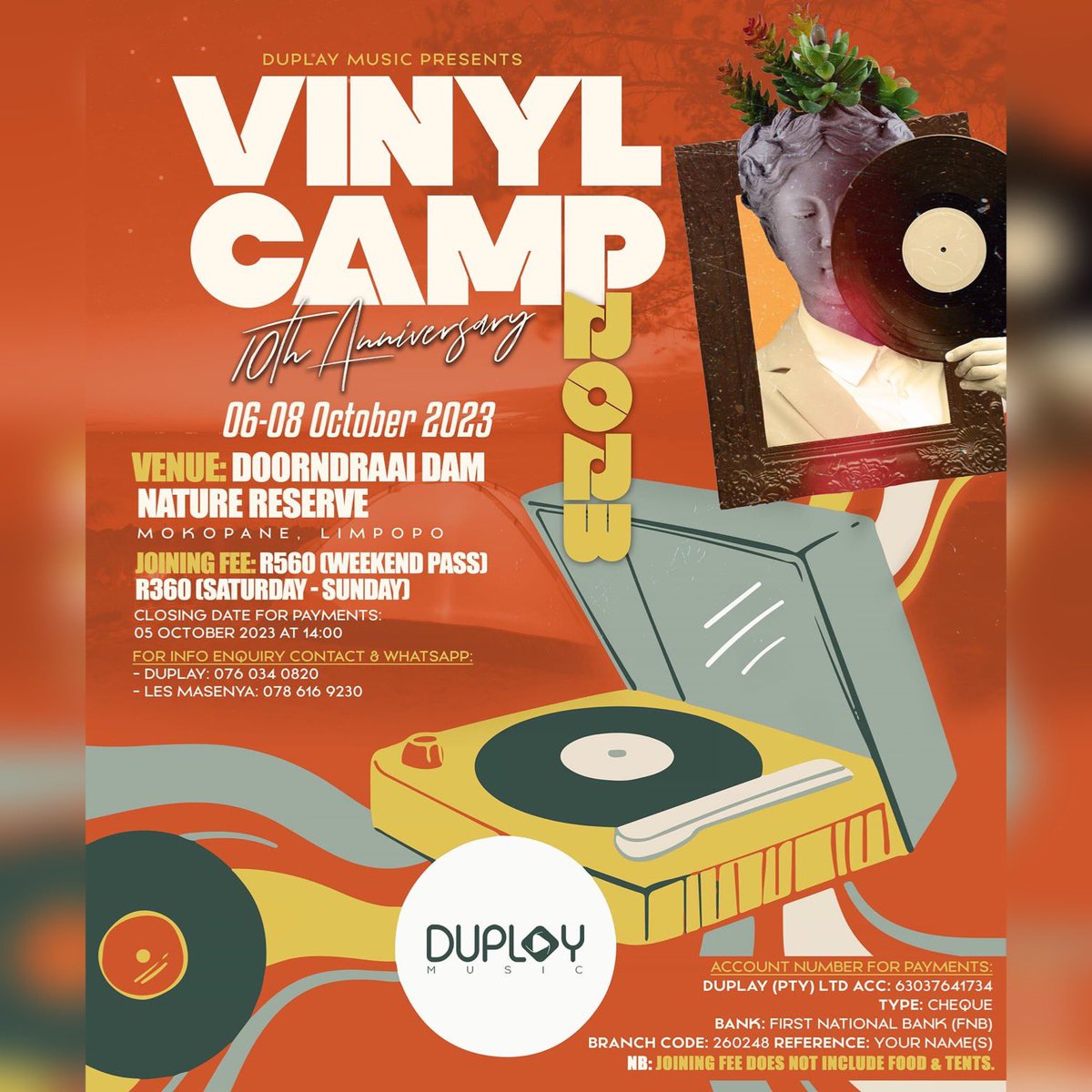 VinnyDaVinci's tweet photo. Thursday 14 September 2023
#VinnysVinylTHURSDAYS 📍 @FireandIceME in Pretoria
#VinylCamp10Activation
#DreamsOnPLASTIC #VinylTHINGS #Duplay_Music
Feat. VINNY DA VINCI / DUPLAY /VINCE / THE PIPER / VIBEMONTEZ
#WeLoveHouseMusic
SEE YOU THERE!!! https://t.co/iSlr6OTSXm