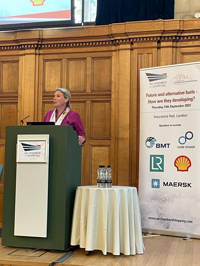 Our Future and Alternative Fuels seminar has just begun, marking the beginning of day 4 of #lisw23.

Thanks to @CharlotteV for opening our event.

Speakers are now delving into:

➡️Methanol @Maersk 
➡️Nuclear @COREPOWER10 
➡️Hydrogen @Shell 
➡️Ammonia @lloydsregister